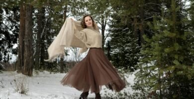 winter layering skirt style