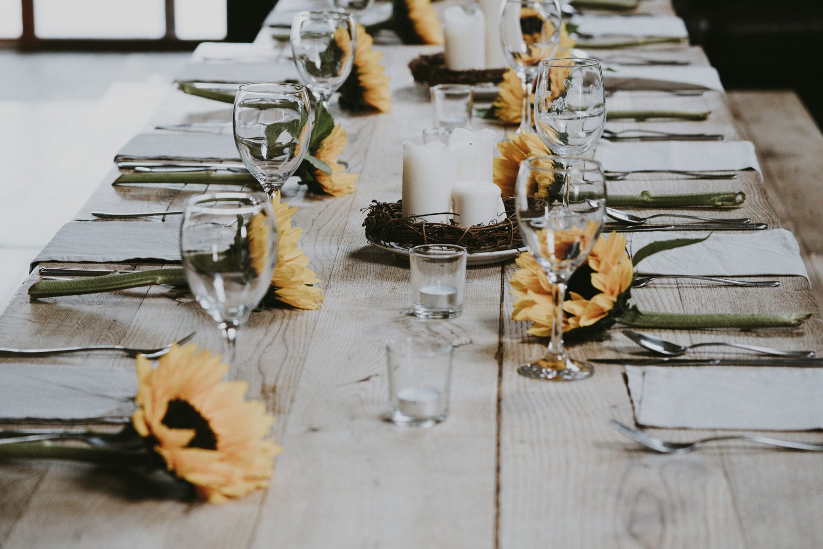 long-stemmed wine glass on table