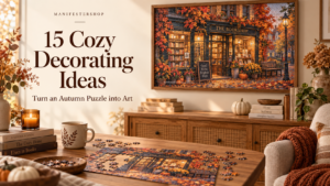 15 Cozy Decorating Ideas for Turning an Autumn Bookstore Puzzle into Art